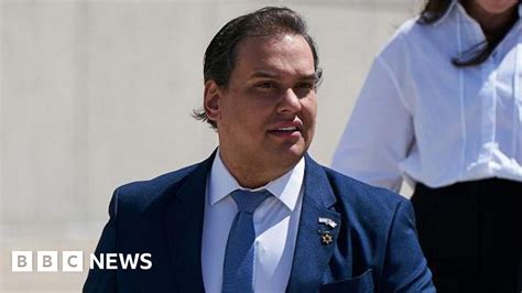 six scandal|George Santos faces prison after pleading guilty to fraud .